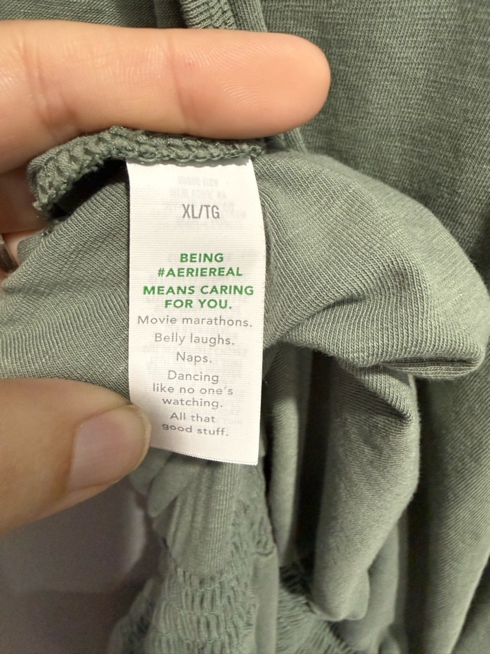 Aerie Everyday Track Jumpsuit in a soft sage green color size‎ medium - Picture 7 of 9